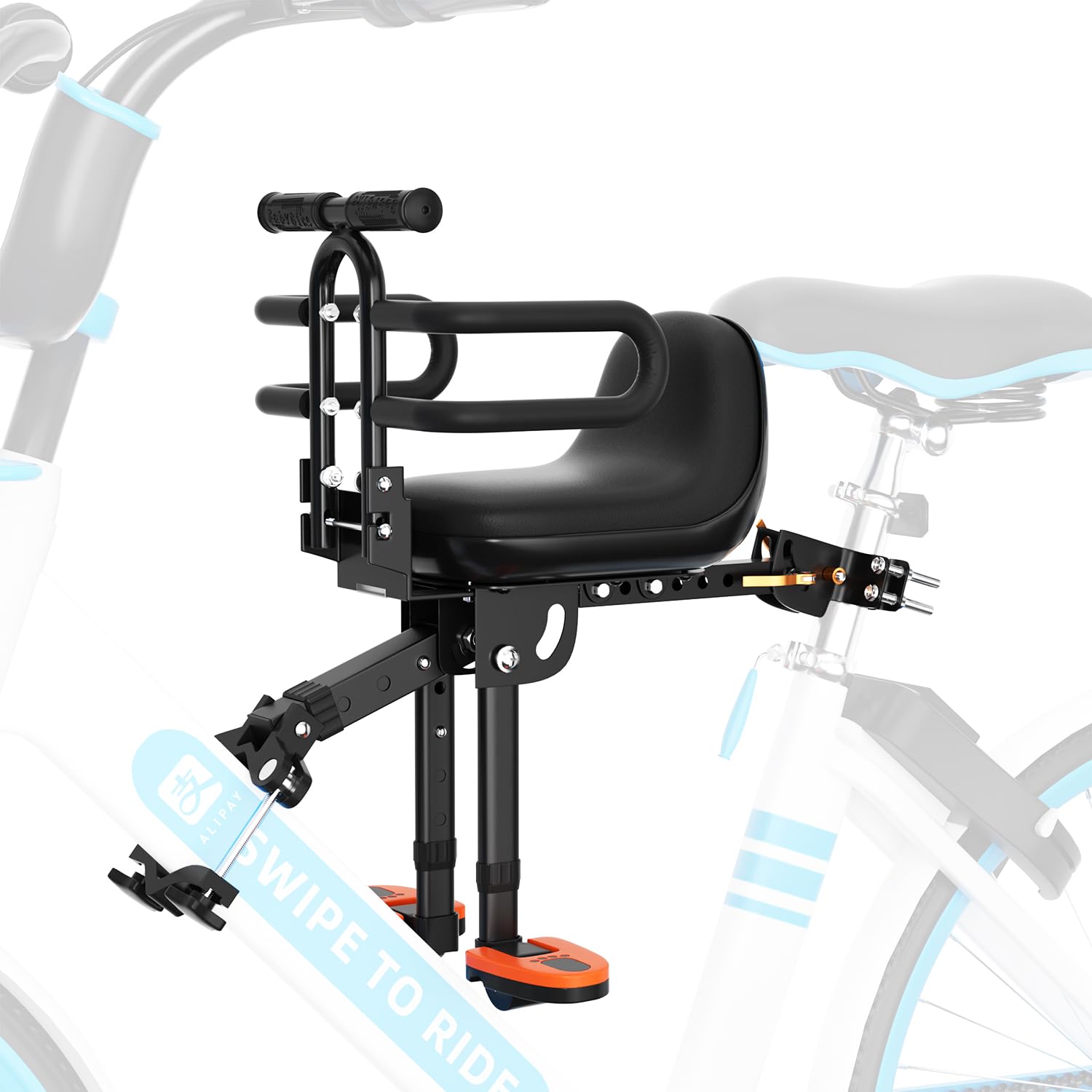 Seggiolino Anteriore Bici Per Bambini Con Manubrio E Pedali - Fino A 21 Kg, Per Mountain Bike - Foto 10