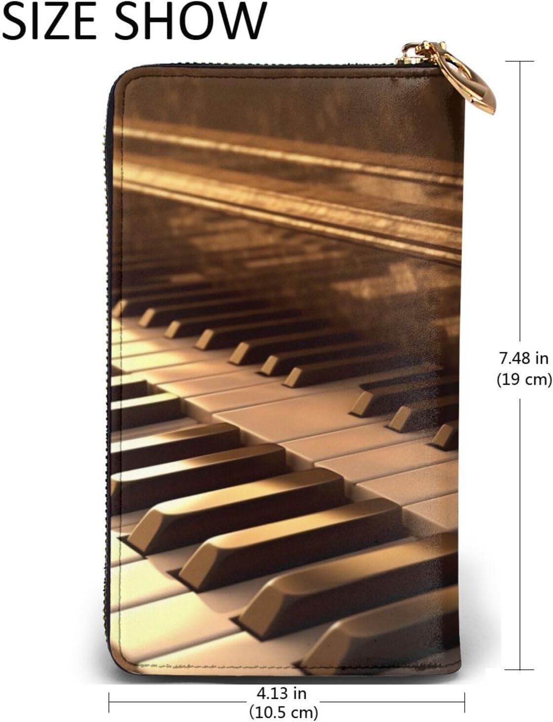 Piano Keysfull Width Double-Sided Printed Long Wallet Is A Must-Have For Travel, Portable And Easy To Store In One
