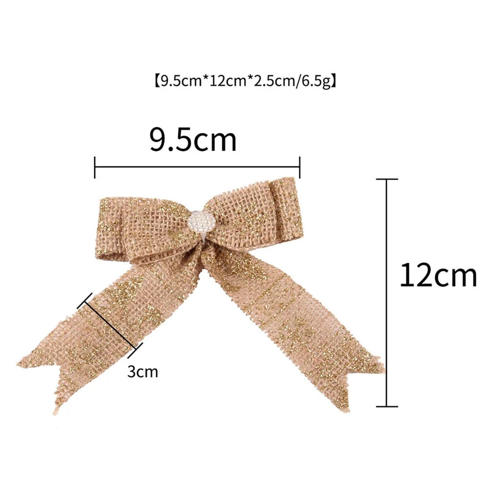 Autoschleife Hochzeit 12 Stück Sackleinenschleifen | Golden Glitter Diy Wrapping Wedding Car Decor House Party Ribbon KnotsMöbel & Wohnen