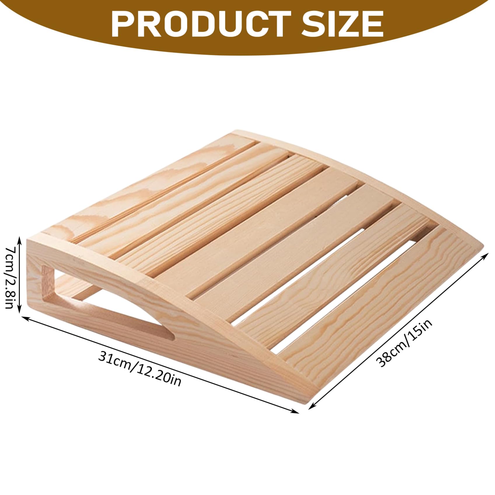Sauna-Kopfstütze aus Holz, ergonomisches Nackenstützkissen zum Entspannen in der Sauna, rustikales Spa und Zubehör für Männer und Frauen, bequeme Rücken- Nackenstütze
