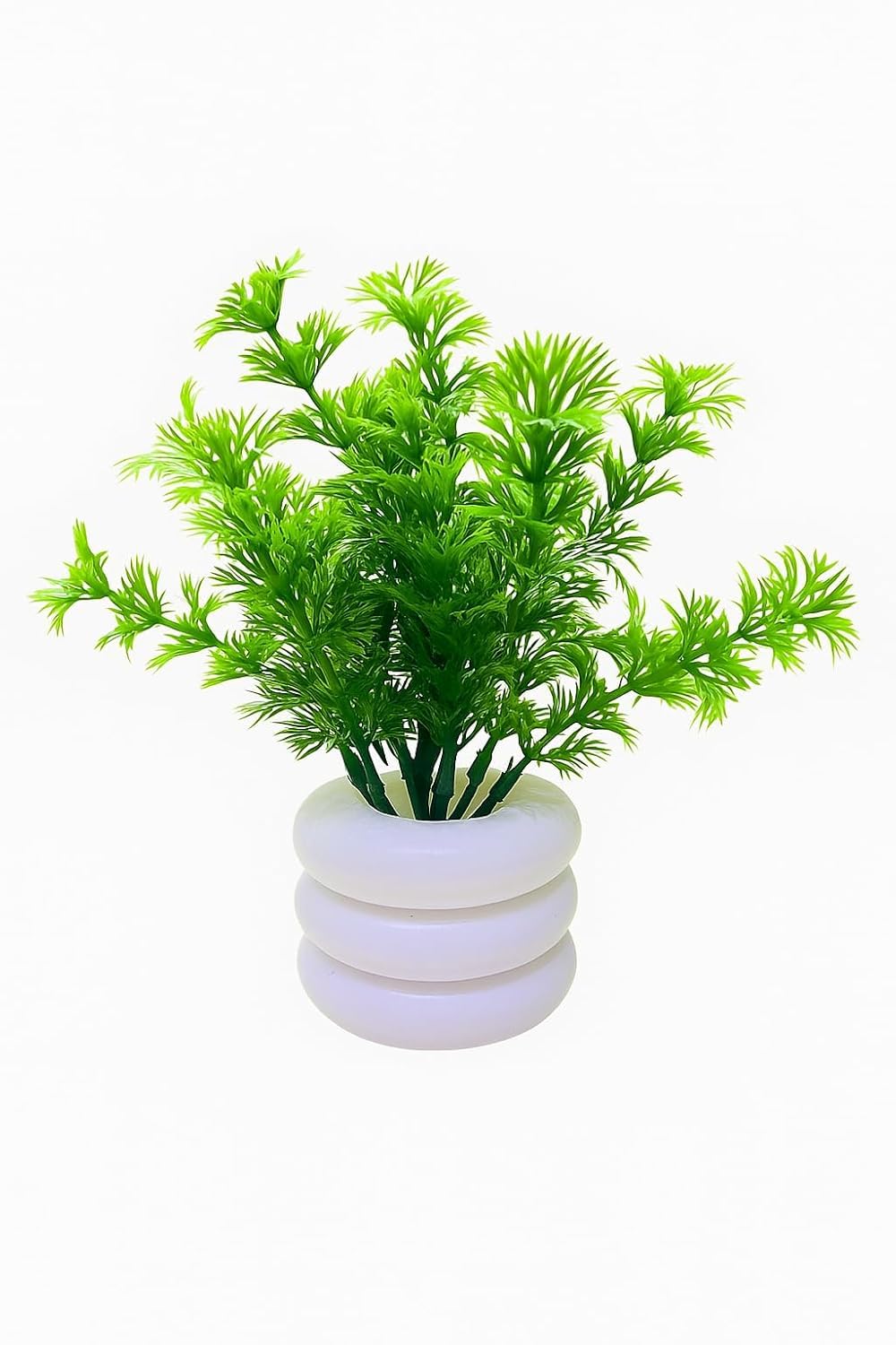Dekorly Premium Faux Greenery Plant Set in Stylish White Rounded Pots- Set of 8 Eucalyptus Plants pots | Perfect Shelf & Table Accent 2