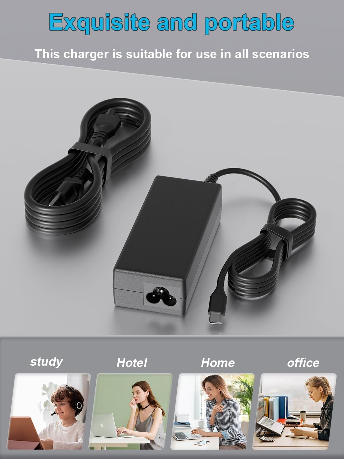 100W USB C Universal Laptop Charger Fit for Lenovo MacBook HP Dell Acer Asus Thinkpad Google MSI LG Samsung Huawei, ROG Ally, Steam Deck, Chromebook Computer and All USB-C Devices - Image 8