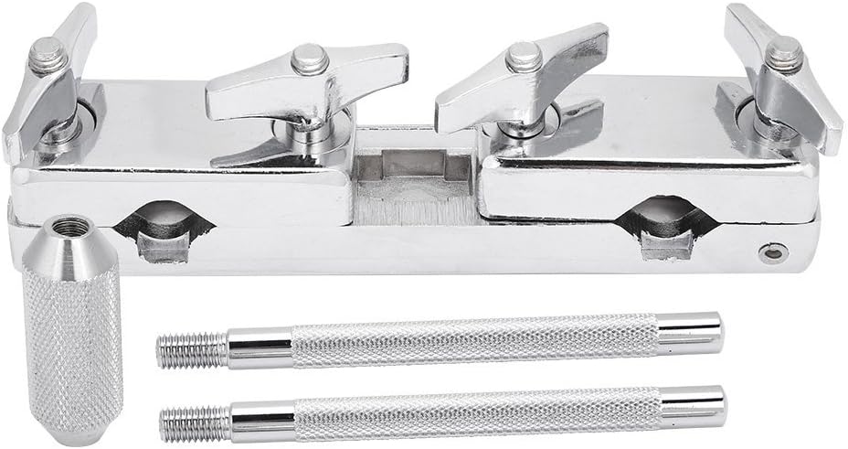 Dilwe Drum Clamp Set Connecting Clamp Holder Bracket Rod, Percussion Drum Connecting Clip & Bracket Rod, Multiclamp Cymbal Stand Mount Holder for Drums Cymbals Musical Parts