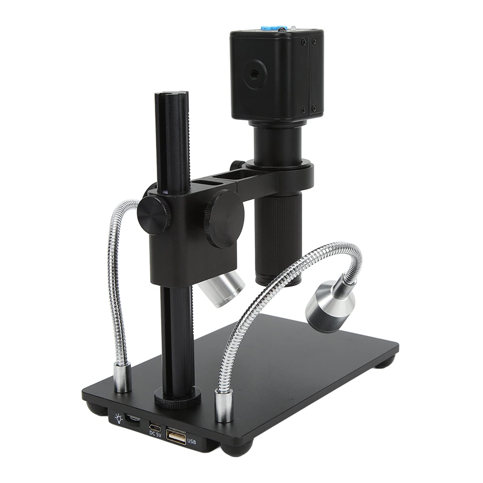 Adium 1080P Microscope Camera, 2K 1080P 60FPS AC 100‑240V Industrial Camera Aluminium High Resolution 150X Lens for Fingerprint Identification(#1)