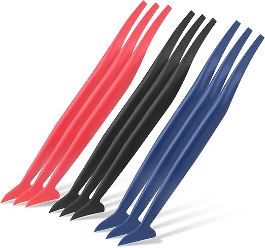 Kit 7 Strumenti Per Vinyl Wrapping Auto - Spatole Flessibili AntiGraffio, Rosso - Foto 2