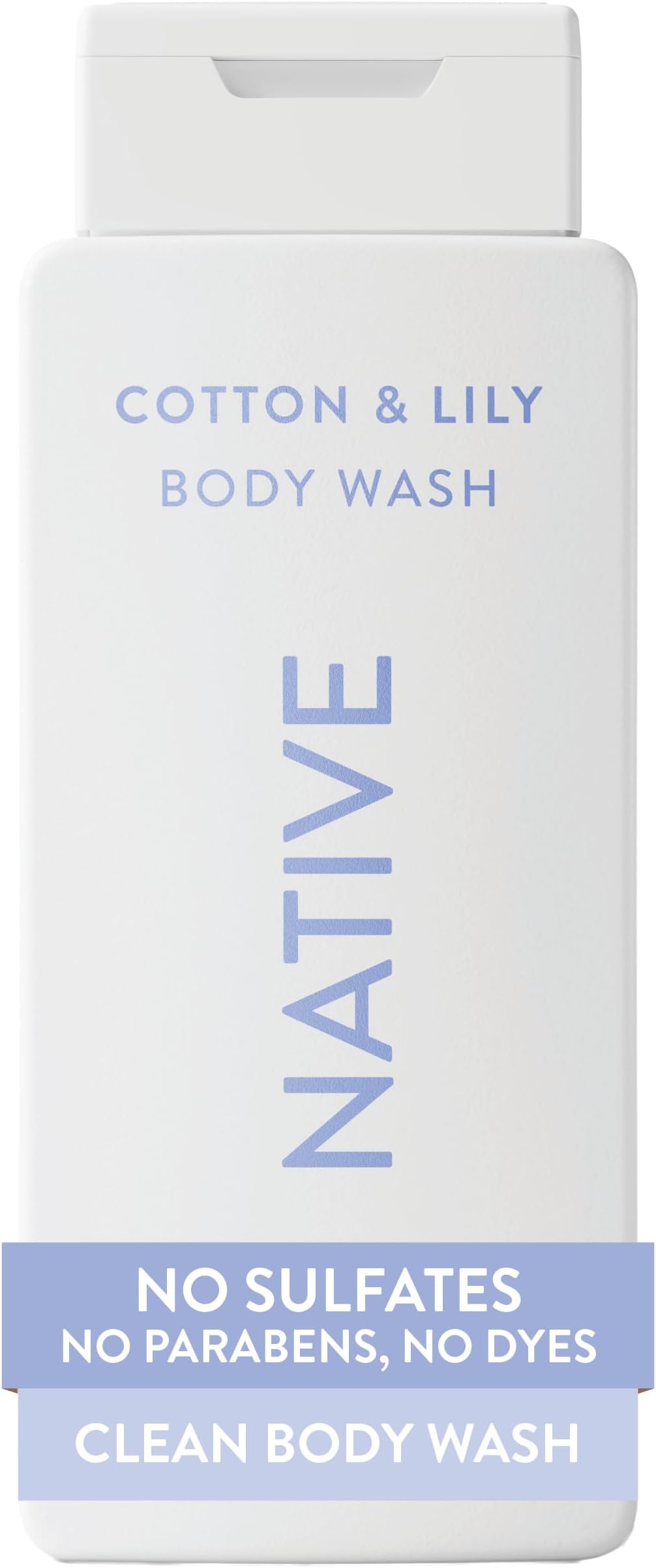 Native Body Wash Contains Naturally Derived Ingredients | For Women & Men, Sulfate, Paraben, & Dye Free Leaving Skin Soft and Hydrating | Cotton & Lily 18 oz - 2 Pk
