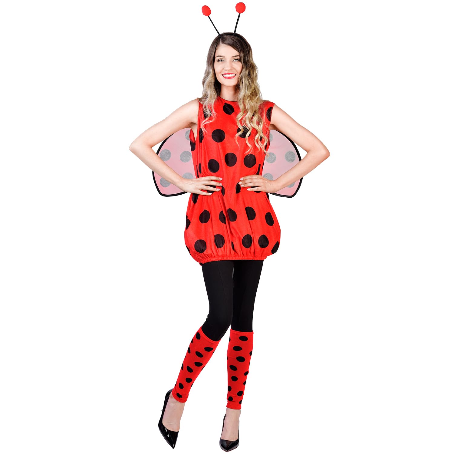 Riethmüller Damen-Kostüm Marienkäfer-Darling Größe XXL - Karneval Kostüm & Faschingskostüm für Erwachsene - Verkleidung & Karnevalskostüm, Schwarz, Rot