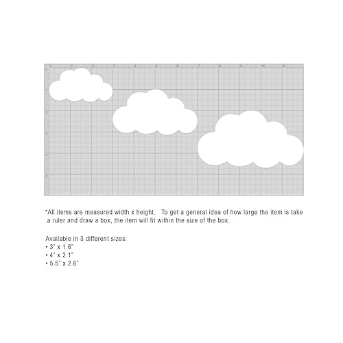 Miniatura 2 de White Cloud Paper Die Cuts for Classroom Bulletin Boards/Cloud Cut Out Party Decorations and Place Cards/Baby Shower Note Cards / 25 Pieces Per