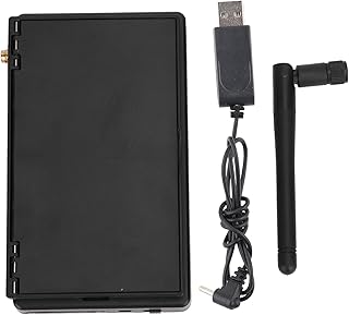 KIMISS Moniteur FPV 5.8G, Récepteur sans Fil LCD 480 X 272 Moniteur FPV Caméra 4.3 Pouces 48CH pour Batterie Intégrée