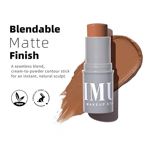 Miniatura 2 de KIMUSE Palito de maquillaje facial Duo - Barra de rubor en crema para mejillas, barra de contorno - Cremoso y pigmentado, de larga duración y vegano