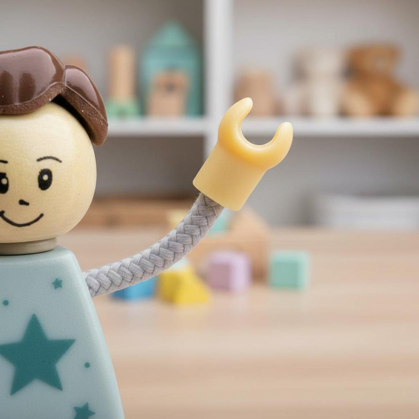 Sharplace 4 Pezzi Figura Articolata in Legno Bambini Pupazzo Personaggio Giocattolo Flessibile Artigianale con Giunti Solidi E Corda Adatto per Animazion, Come immagine, 6 pezzi