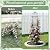 100% Metal 6.1 Ft Garden Obelisk Trellis for Climbing Plants, Rustproof Coated Floral Scrollwork Plant Support with Bird Finial, for Tomato, Rose, Grape, Cucumber, Vines, Indoor/Outdoor Black