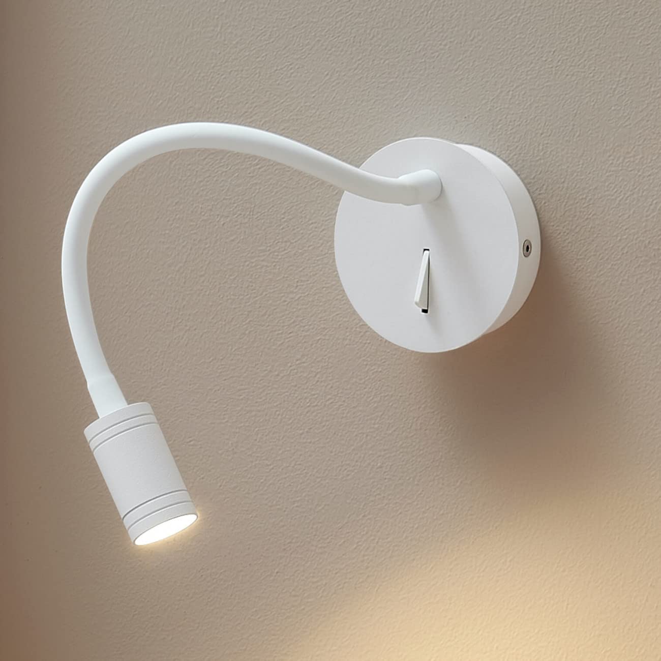 KOSILUM Liseuse Murale Blanche Flexible avec Interrupteur - Aski