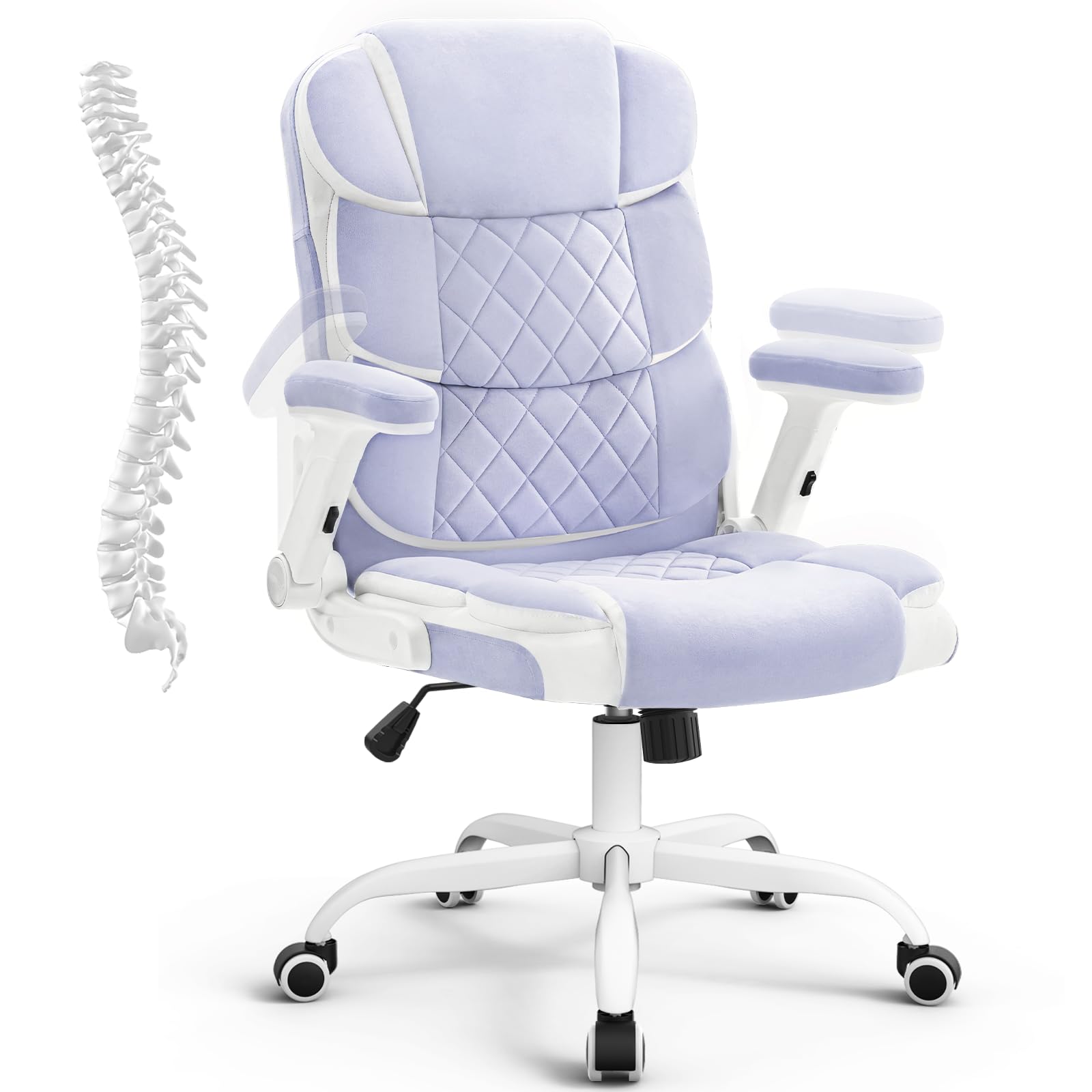 SEATZONE Velvet Fabric Office Chair