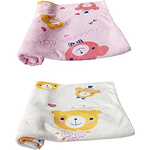 Teddyify Soft Cotton Baby Bath Towel Pack of 2