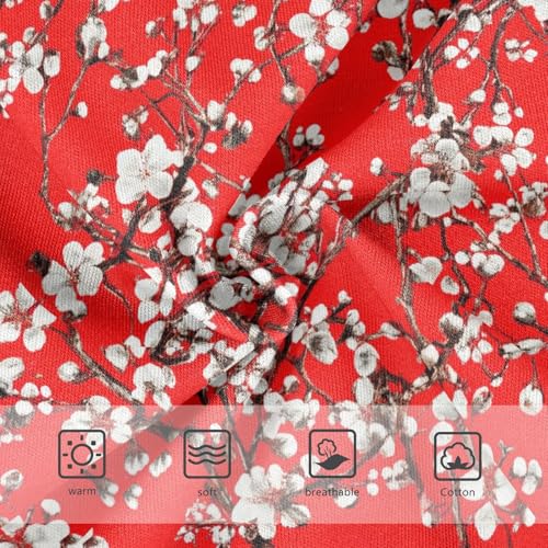 Joisal Cotton Girls Underwear Toddlers Blossom Branches Flowers Red Panties for Girl Stylish Underpants Briefs 2t3