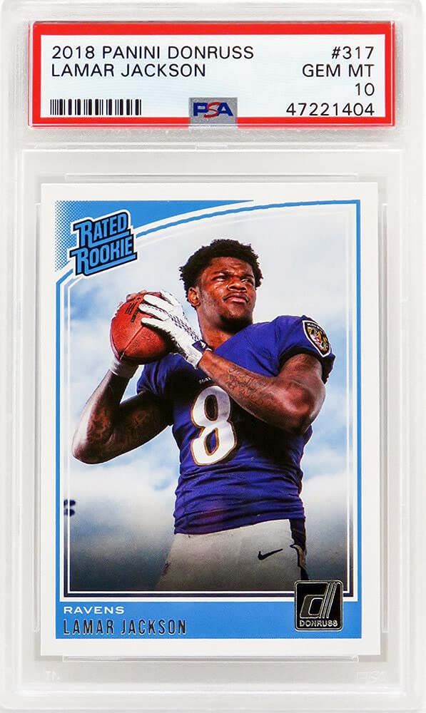 Amazon.com: Lamar Jackson (Baltimore Ravens) 2018 Panini Donruss Football  #317 RC Rookie Card