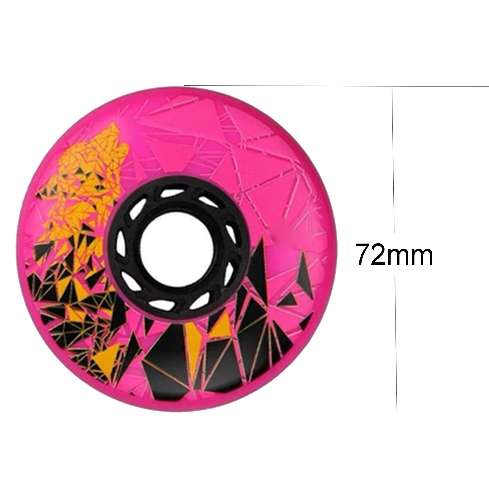 Ruedas para Patines en Línea Interior Exterior Ruedas de Repuesto para Patines en Línea deslizantes Resistentes Al desgaste de Pu 86A para Patinaje en Línea O para Exteriores/Interiores 72 mm 76 mm