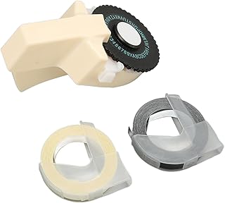Embossed Label Printer, Letters and Numbers, Embossed Label Maker, Ergonomic Design, Easy Operation, Strong ABS with Tapes for DIY