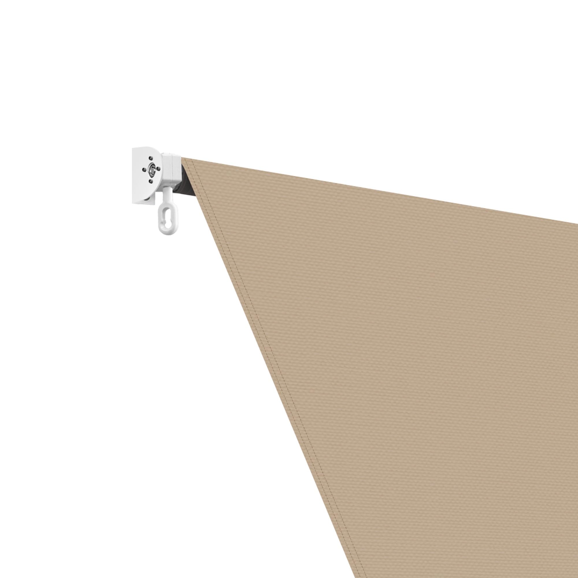Wasabi - Toldo Exterior Ventana Enrollable 120 x 120cm Beige Arena – Lona Protección Solar UV Poliéster 200 gr/m2 – Soporte Techo y Pared – Estructura de Aluminio - Manivela Manual – Terraza Jardín