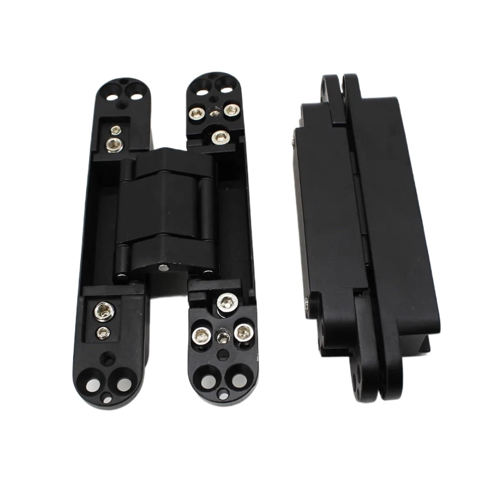 CLEUFWKO 2PCS Wooden Door 180Degrees Opening Adjustable Hidden Hinge 6 Inch Casement interior Gate Invisible Hinge(WXXCT3-32DP)