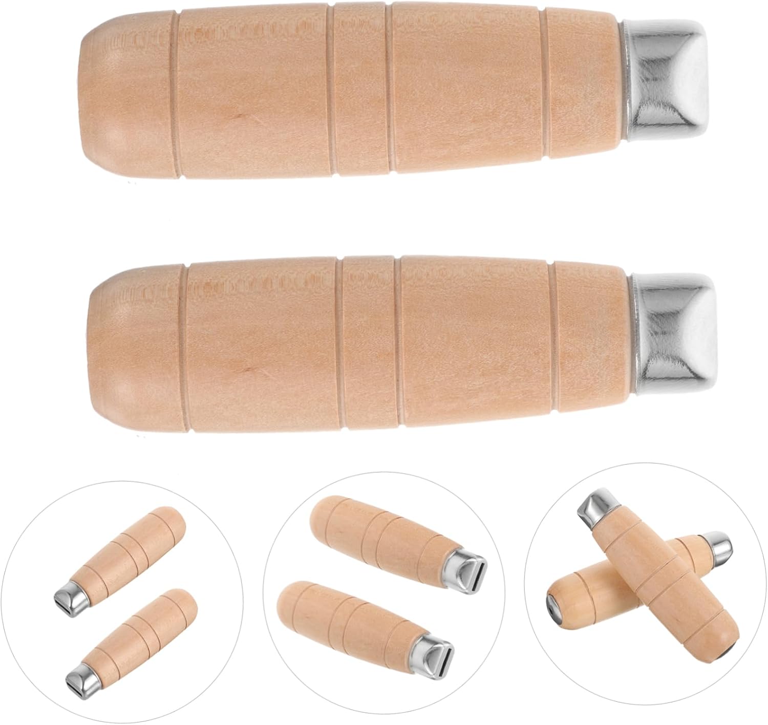 BESPORTBLE 2 Sets Wooden Cutter Handle Replacement for Vegetable Cleavers