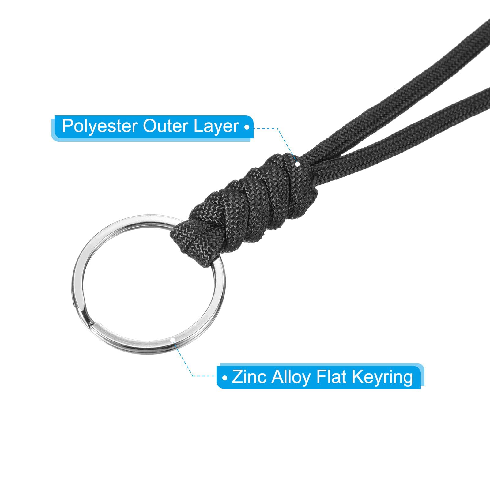 TOP-VIGOR 3Pcs Paracord Lanyard with Keyrings - Image 4