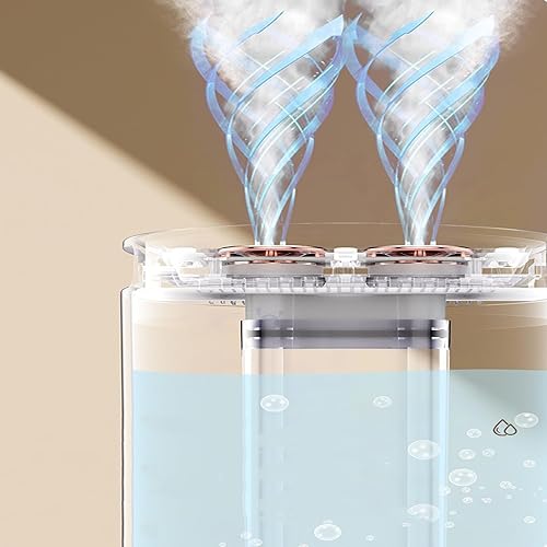 Miniatura 3 de Humidificadores para dormitorio, humidificador de niebla fría de gran tamaño de 1.5 litros con difusor de aceite y luz nocturna, humidificadores