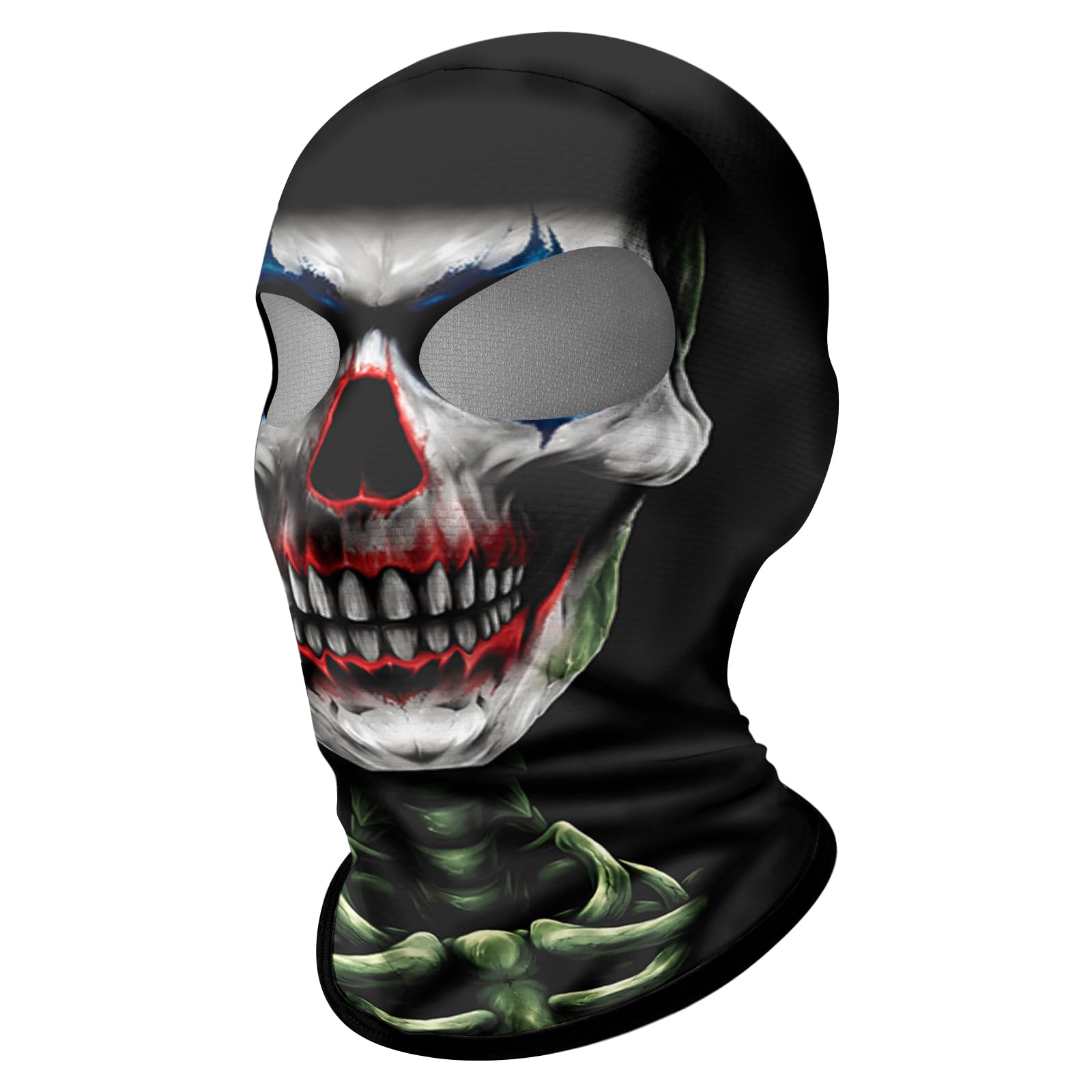 ShopINess Passamontagna a Due Fori 3D Teschio Unisex Adulto per Moto Sport Feste Halloween e Carnevale Teschio