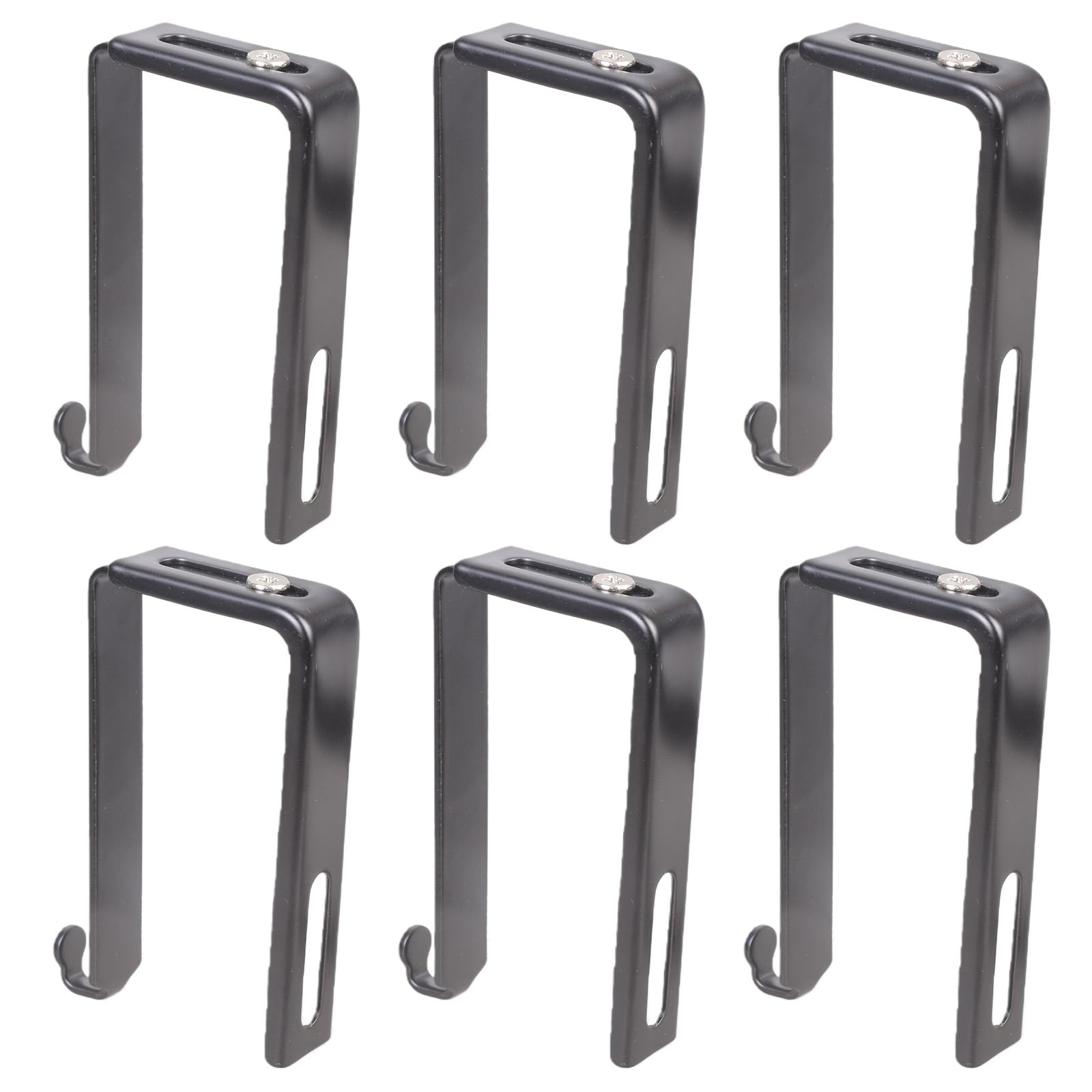 Tkidplw Multicolor 6 Pack Adjustable Iron Hook For Outdoor Use Weatherproof Clamp On Hook Without Screws Need For Fence Adjustable Door