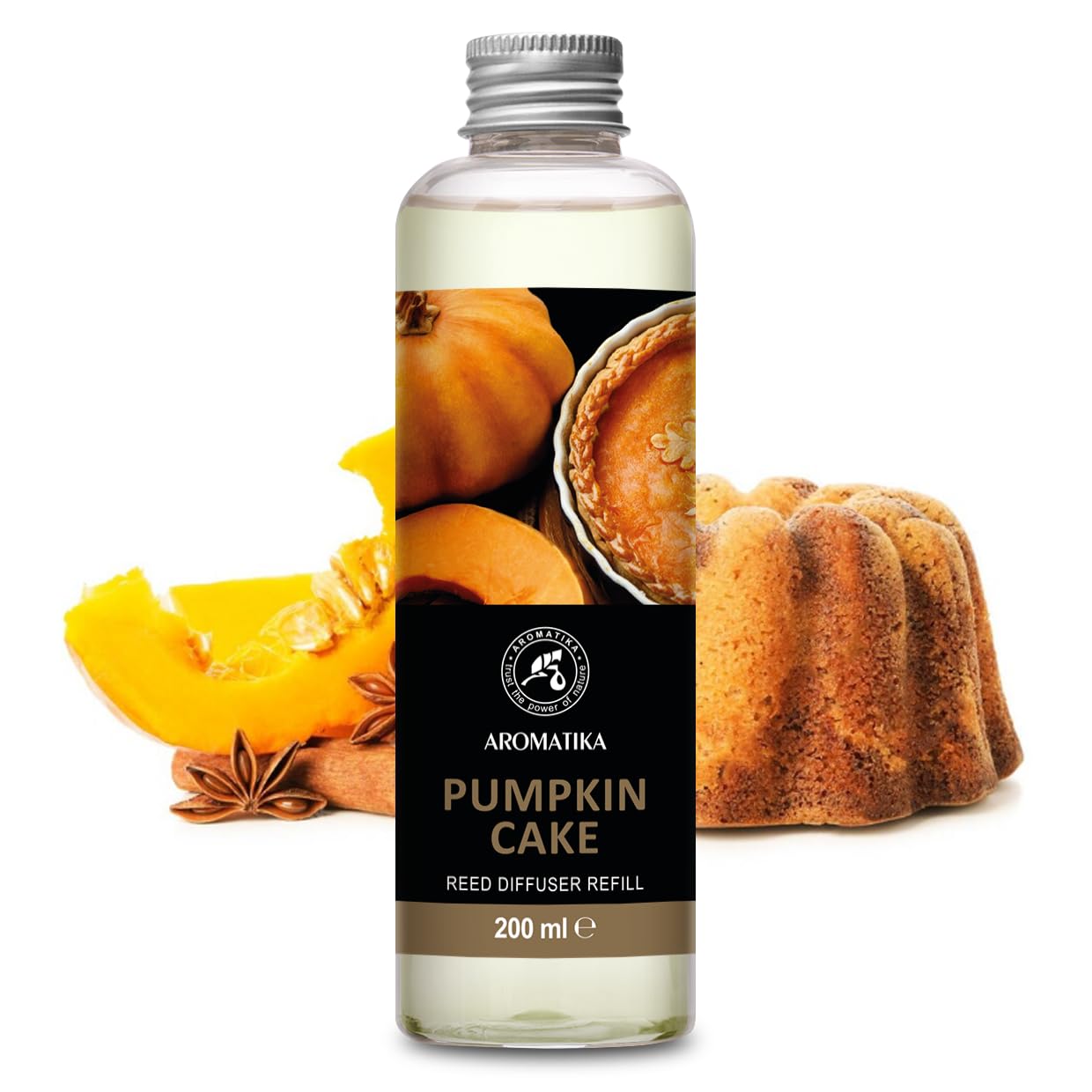 Pumpkin Cake Refill Reed Diffuser 6.8 Fl Oz - Room Diffuser Refill - Home Fragrance - Room Freshener - Fresh and Long Lasting Fragrance