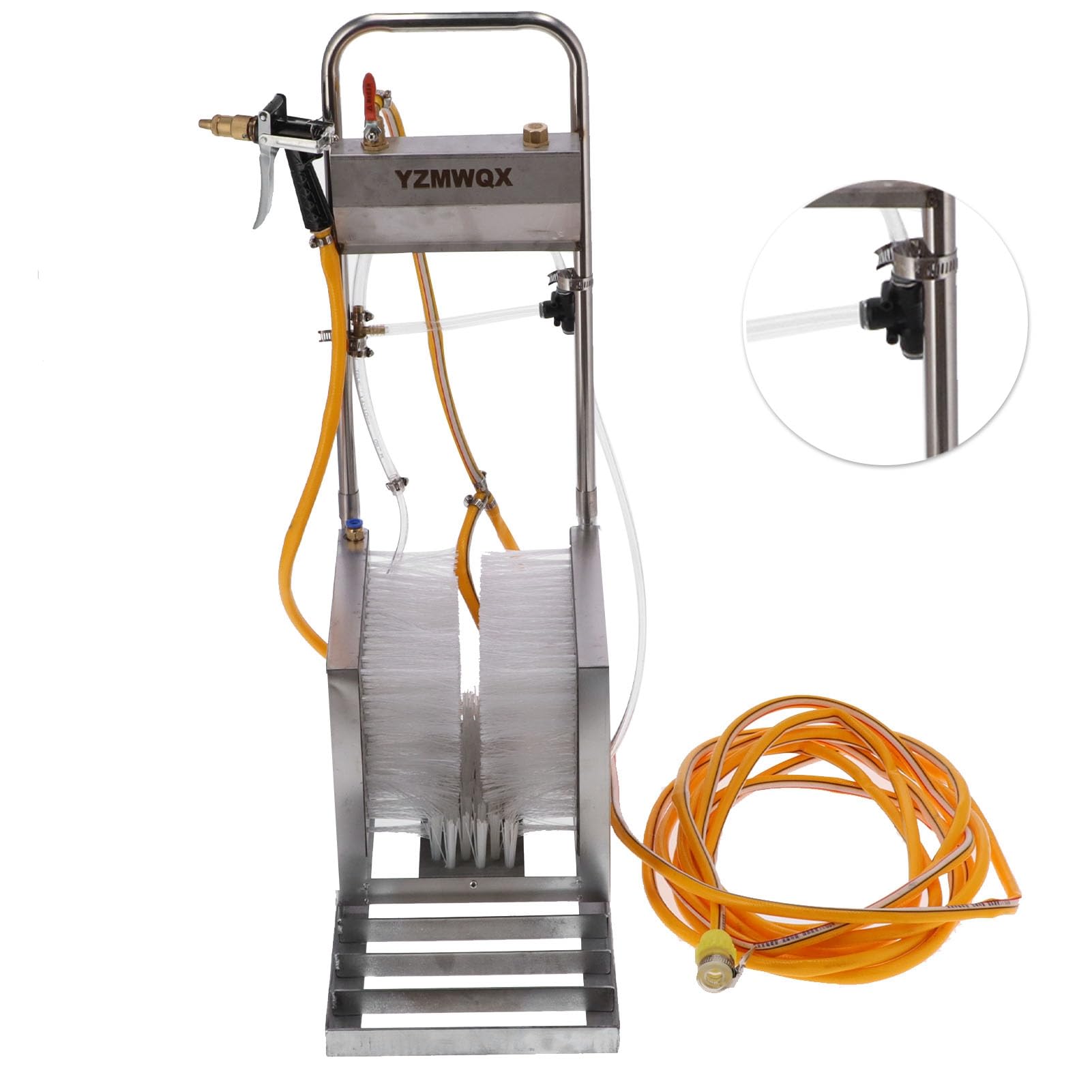 Pulitore Automatico per Stivali in Acciaio Inossidabile con Alta Efficienza per Allevamenti di Bestiame 28 Cm X 54 Cm
