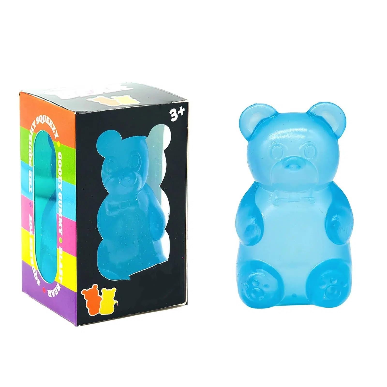 Bear Toy,Stress Bear Squishy Ball,Malt Sugar Textured Bear Squeeze Toy Fidget Squishy Toys for Anxiety Relief for Students and Adults Creative Party Filler Gift (BU) — image 1