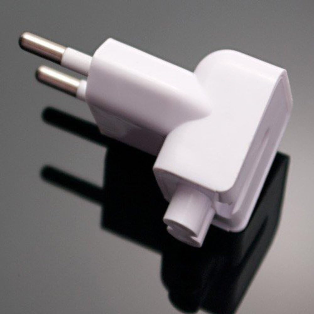 Laprite Indian Style/EU Plug Adapter Duck Head for Power Adapters of Apple MacBook,Powerbook, Pro, Air, iPod, iPhone, iPad, iBook
