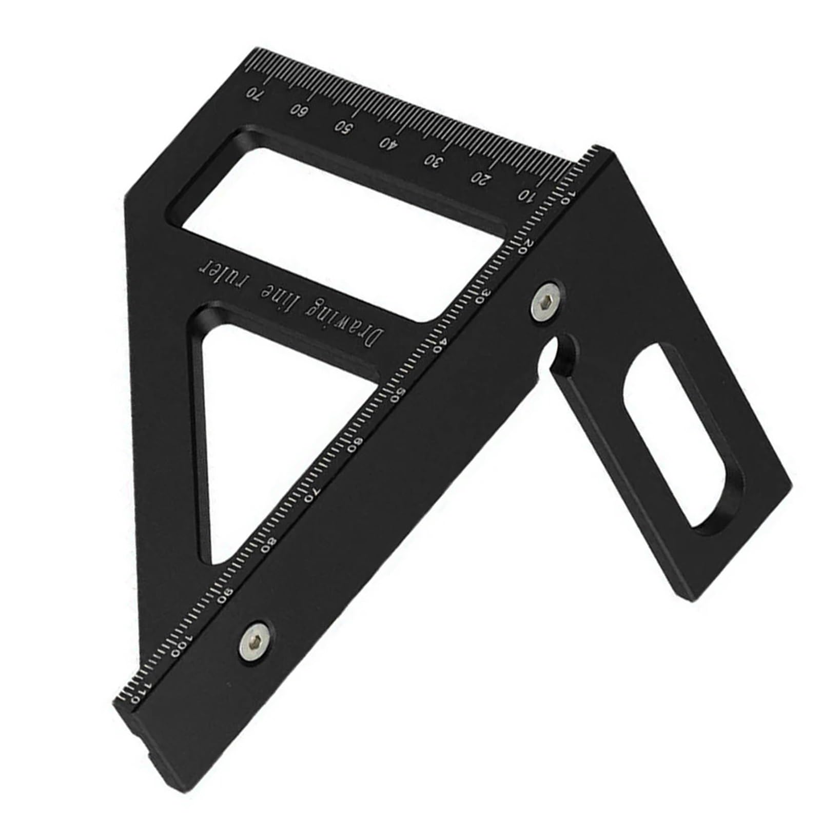 Transportador de ángulos, escuadra de Carpintero, escuadra de carpintería, escuadra de inglete de Aluminio, triángulo de trazado múltiple de 45/90 Grados para medición.