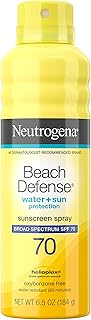 Neutrogena Beach Defense Spray Sunscreen with Broad Spectrum SPF 70 Fast Absorbing Sunscreen Body Spray Mist Water Resista...