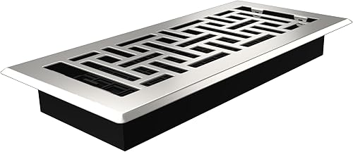 Miniatura 3 de Decor Grates AJH410-NKL Registro de suelo de 4 x 10 pulgadas, níquel