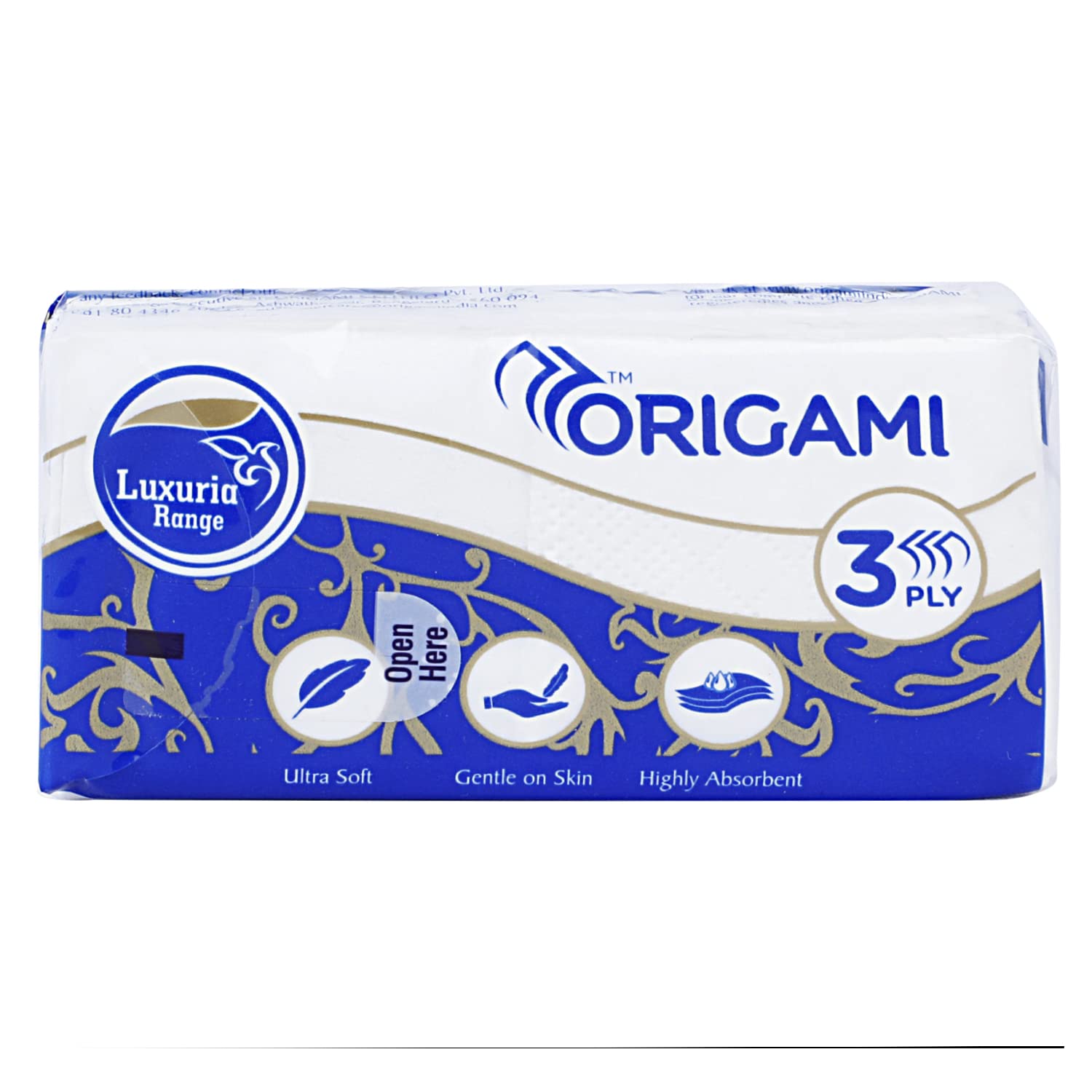 Origami 3 Ply Pocket Hanky Tissue Paper - Pack of 30 (10 Pulls Per Roll, 300 Sheets) - Image 6 thumbnail