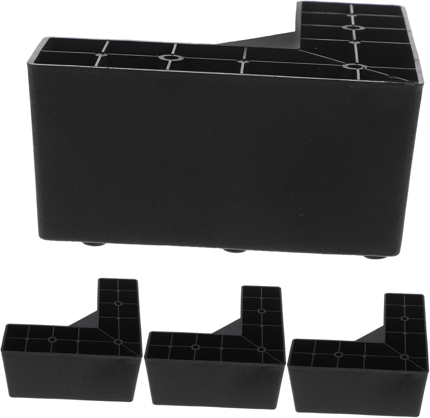 Gadpiparty 4pcs Plastic L Shaped Furniture Legs Sofa Couch Replacement Legs Height Bed Risers Heavy Duty Support Feet for Modern Furniture