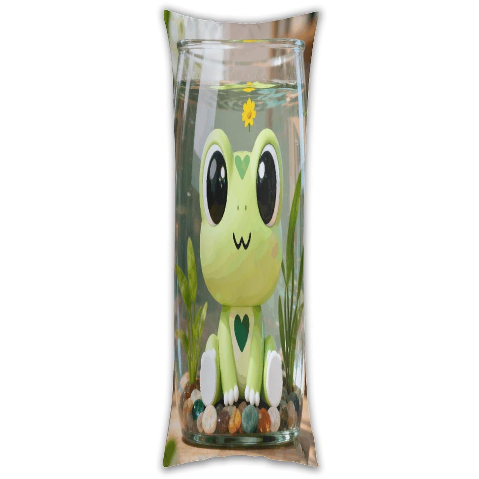 Frog Pillow Cases Breathable Vertical Long Pillowcase Body Pillowcase with Hidden Zipper Closure Soft and Cozy Pillow Cover 20x54 Inches for Bedroom Couch