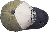 Vista 6 de Gorra de béisbol vintage con remaches de moda con letras cruzadas de algodón de mezclilla con borde deshilachado, sombrero de sol ajustable unisex