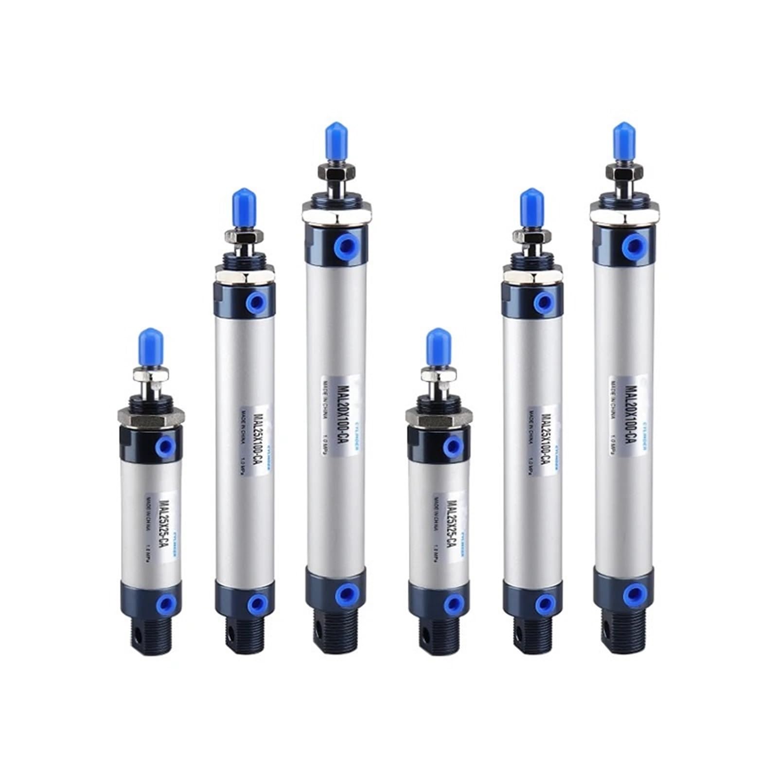 Qlymddsa Stroke 175Mm 1Pcs Pneumatic Mini Cylinder Mal 16/20/25/32Mm Bore 25/50/75/100/200/300/400/500Mm Stroke Single Lever Pneumatic Air Cylinder(,Bore 32Mm)