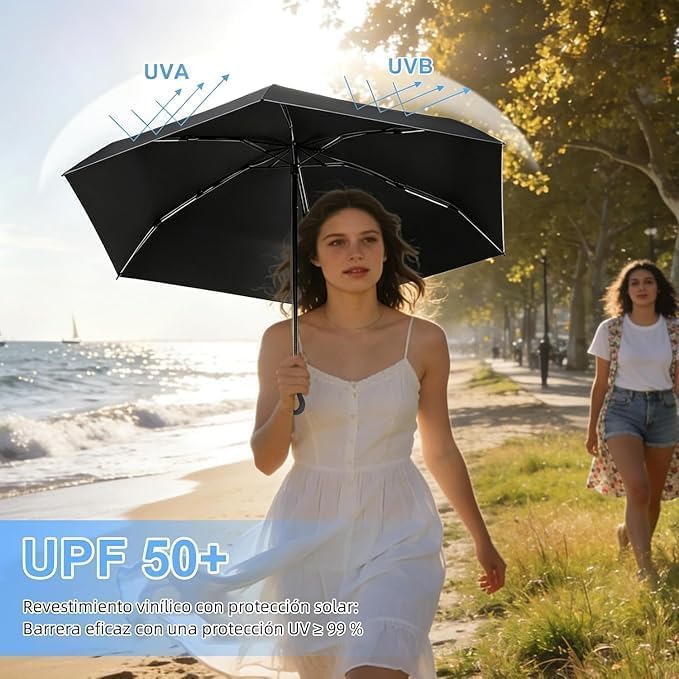 Image of Zemic Umbrella, UV Big Size Umbrella for Sun Protection Rain Windproof Strong Large 3 Fold For Men Women Kids Boys Girls Perfect & Stylish Windproof & Compact''