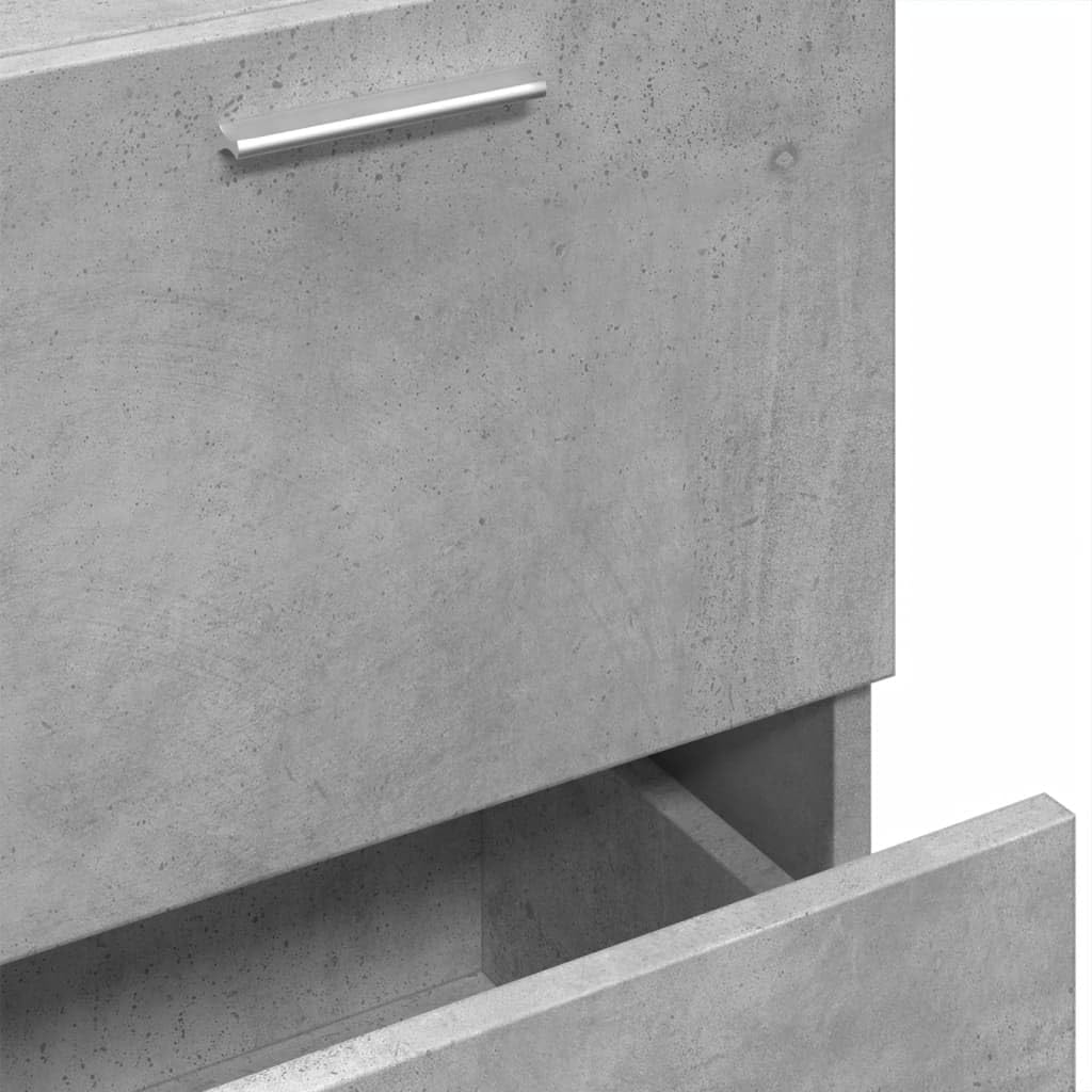 Szafka pod umywalkę, betonowa szara, 40 x 37 x 59 cm, materiał drewnopochodny, trwały mebel łazienkowy z szufladą, nowoczesny design na umywalkę, dużo miejsca do przechowywania