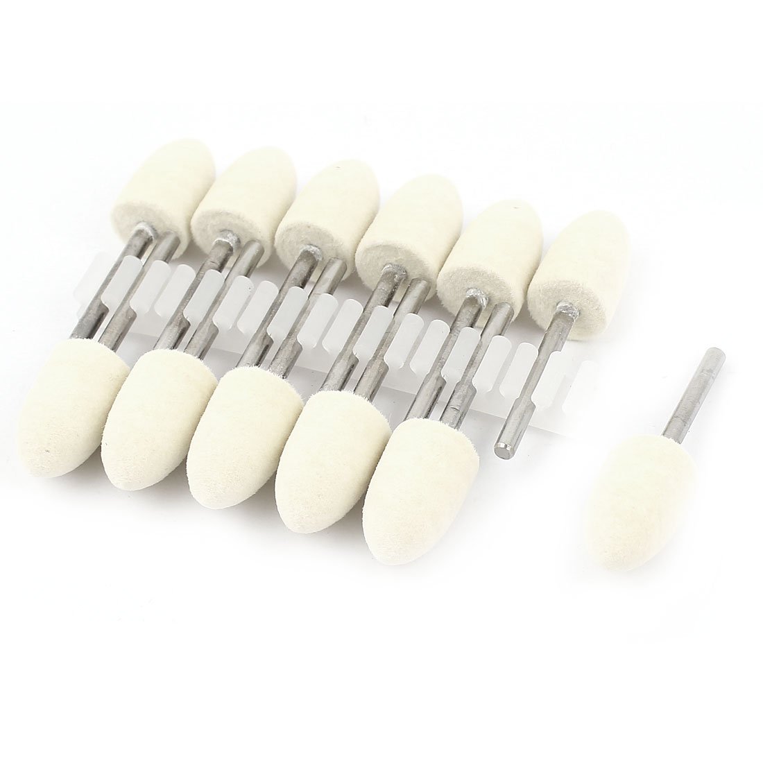 Aexit 12 Pcs Abrasives 3mm drill hole Wool Felt Polishing Bits 12x20mm for Rotary Tool Model:48as263qo275