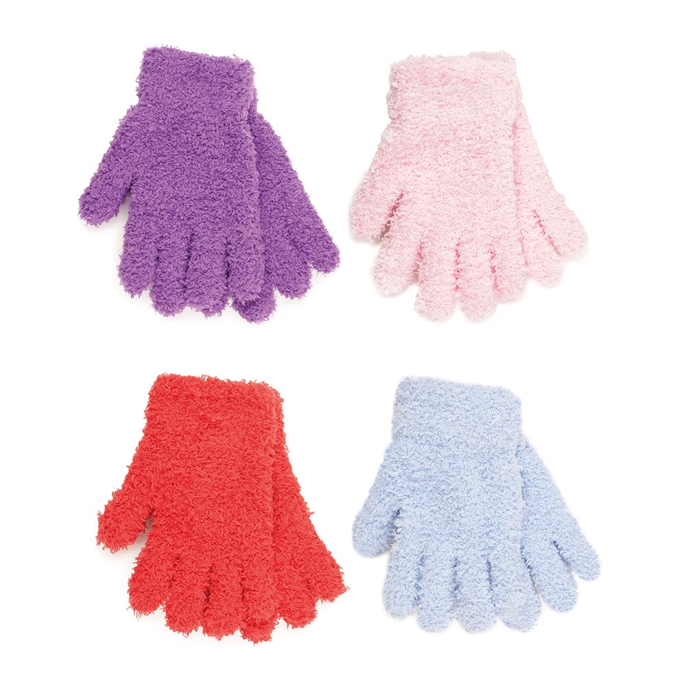 Undercover Girls Dark Mix 3 Pairs Thermal Snow Soft Magic Warm Winter Gloves (, One Size)