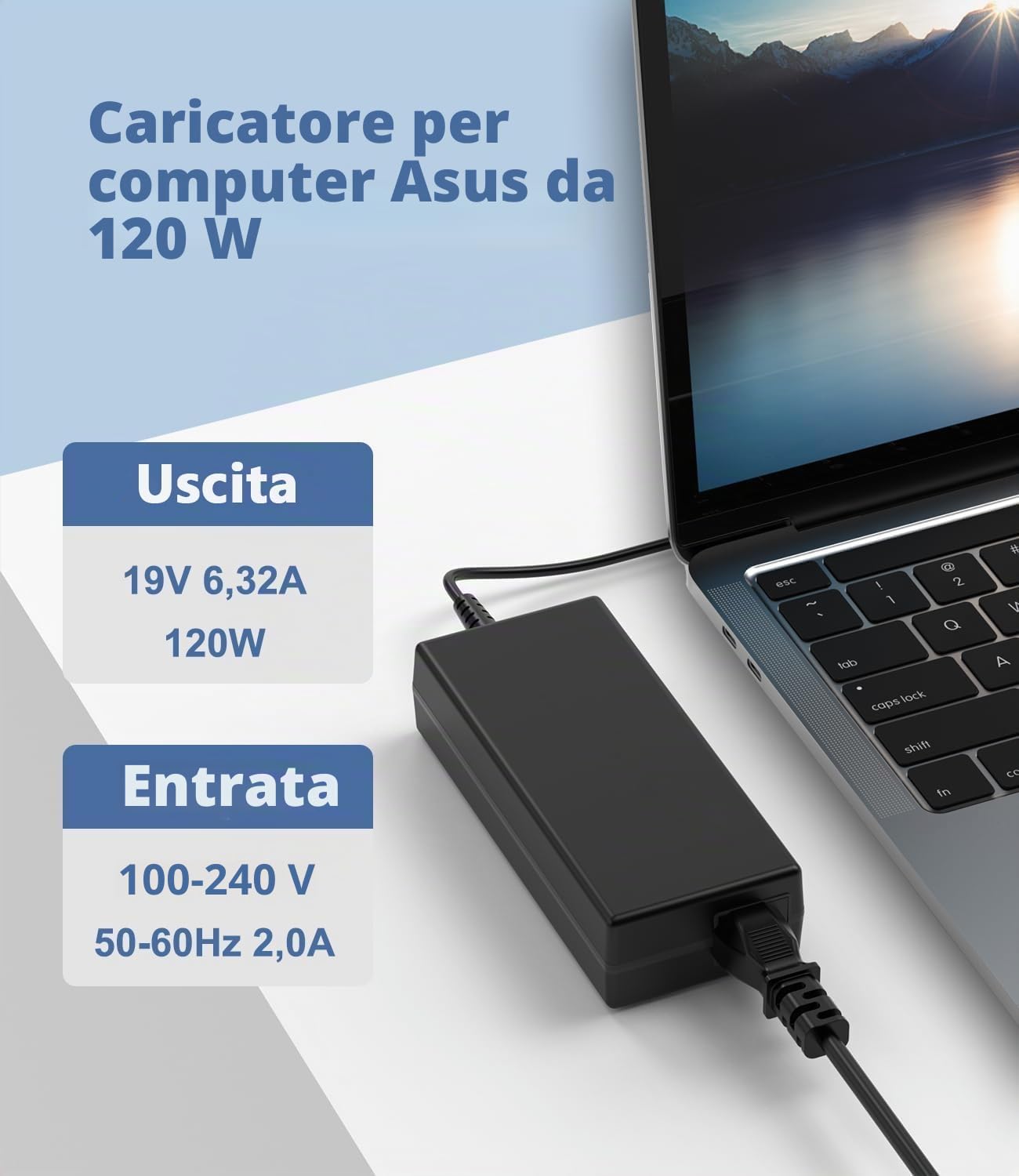 shefor 120W Caricabatterie Alimentatore per ASUS A15-120P1A PA-1121-28 ADP-120RH B VivoBook Pro 15 N580VD N580V N705UD x705uv FX504 UX510UW ROG G551 G552 GL552 GL752 Caricabatterie Adattatore | ASUS FX504 UX510UW N56J N56VM N56VZ N750 N500 G50 N53S N55 Ad