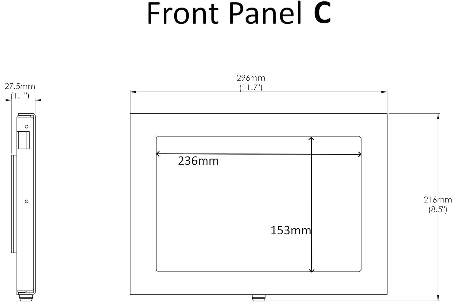 TABcare Locking Anti-Theft Security Metal Case for Microsoft Surface Go 1/2/3/4 Tablet Supports VESA, Wall Mount (Surface GO, Black)
