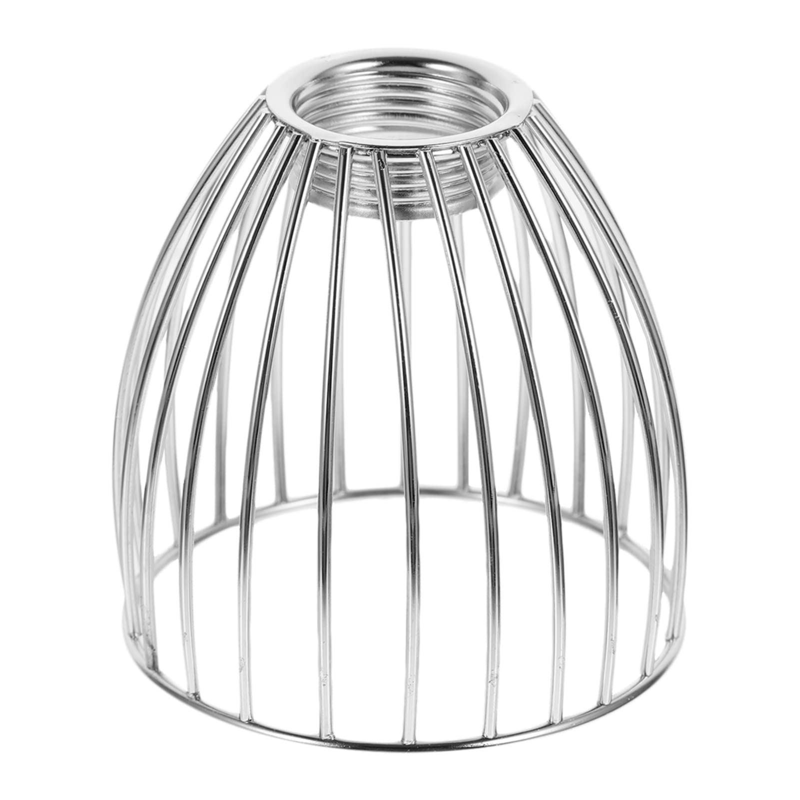 FRCOLOR Lamp Guard Industrial Vintage Light Cage for Pendant Lights Iron Wire Lamp Shade Antique Holders Silver