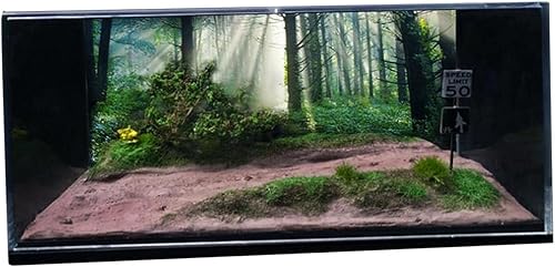 Miniatura 7 de Escena de coche modelo 1/64, diorama de garaje de coche, fondo de exhibición de coche de construcción, telón de fondo de simulación de bosque y